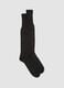 Black long socks in pure cotton_0