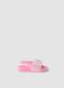 Pink baby girls&rsquo; sliders with front strap and back heel strap_0