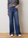 Straight-leg blue pure cotton jeans_1