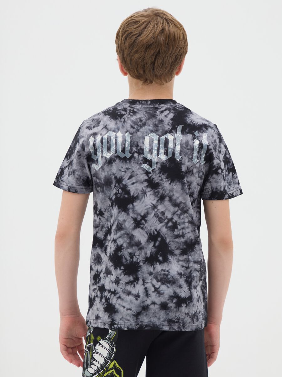 T-shirt da ragazzo in puro cotone multicolor regular fit con stampa_1
