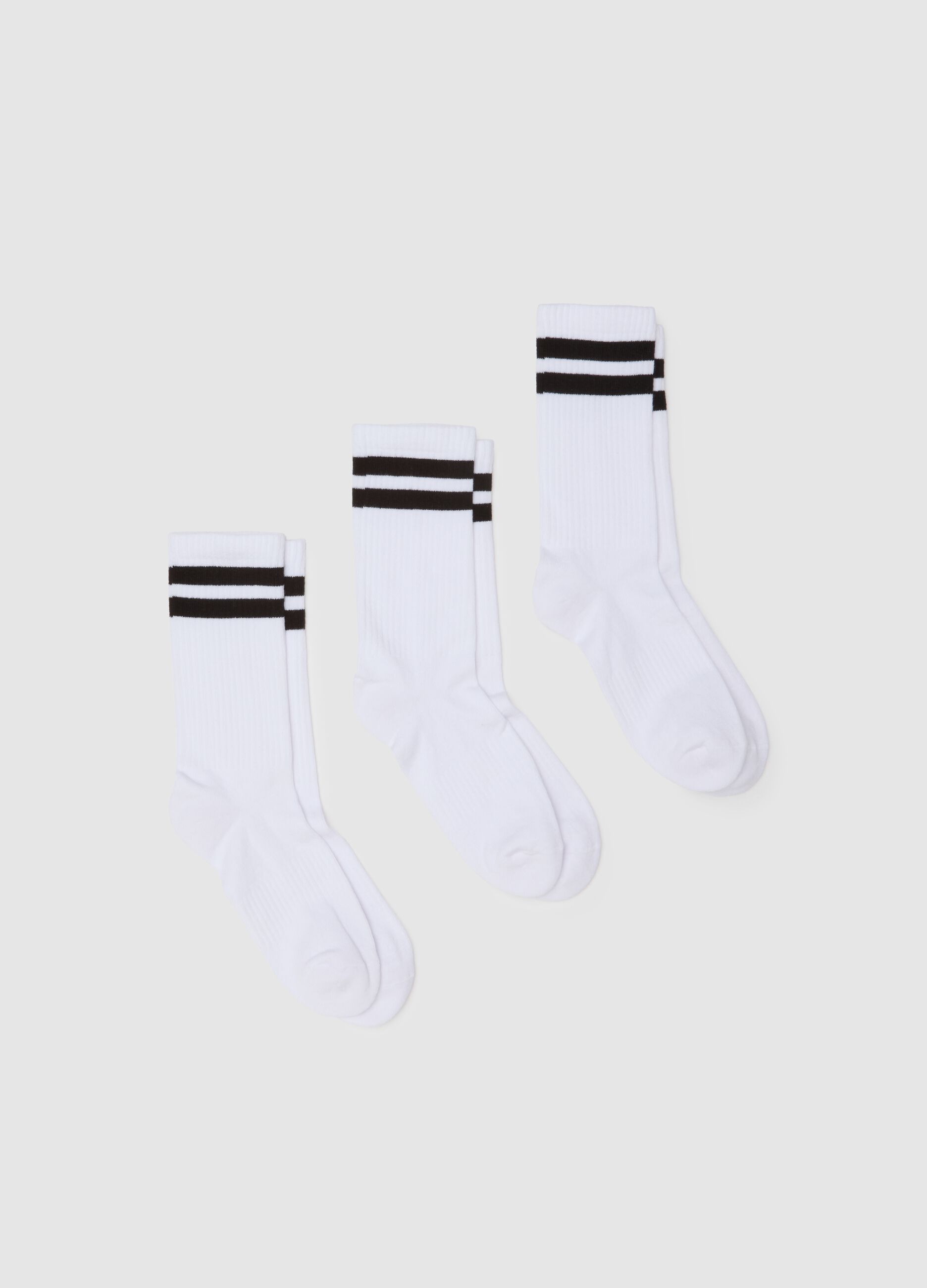 Three-pack of white elasticated tennis socks