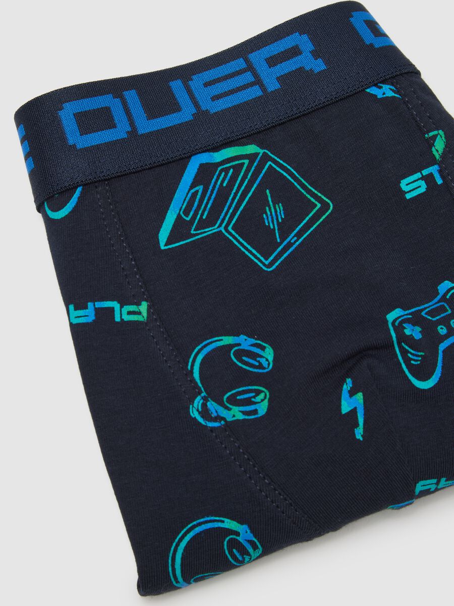 Multicolour cotton blend boys' regular fit boxers with prints_3