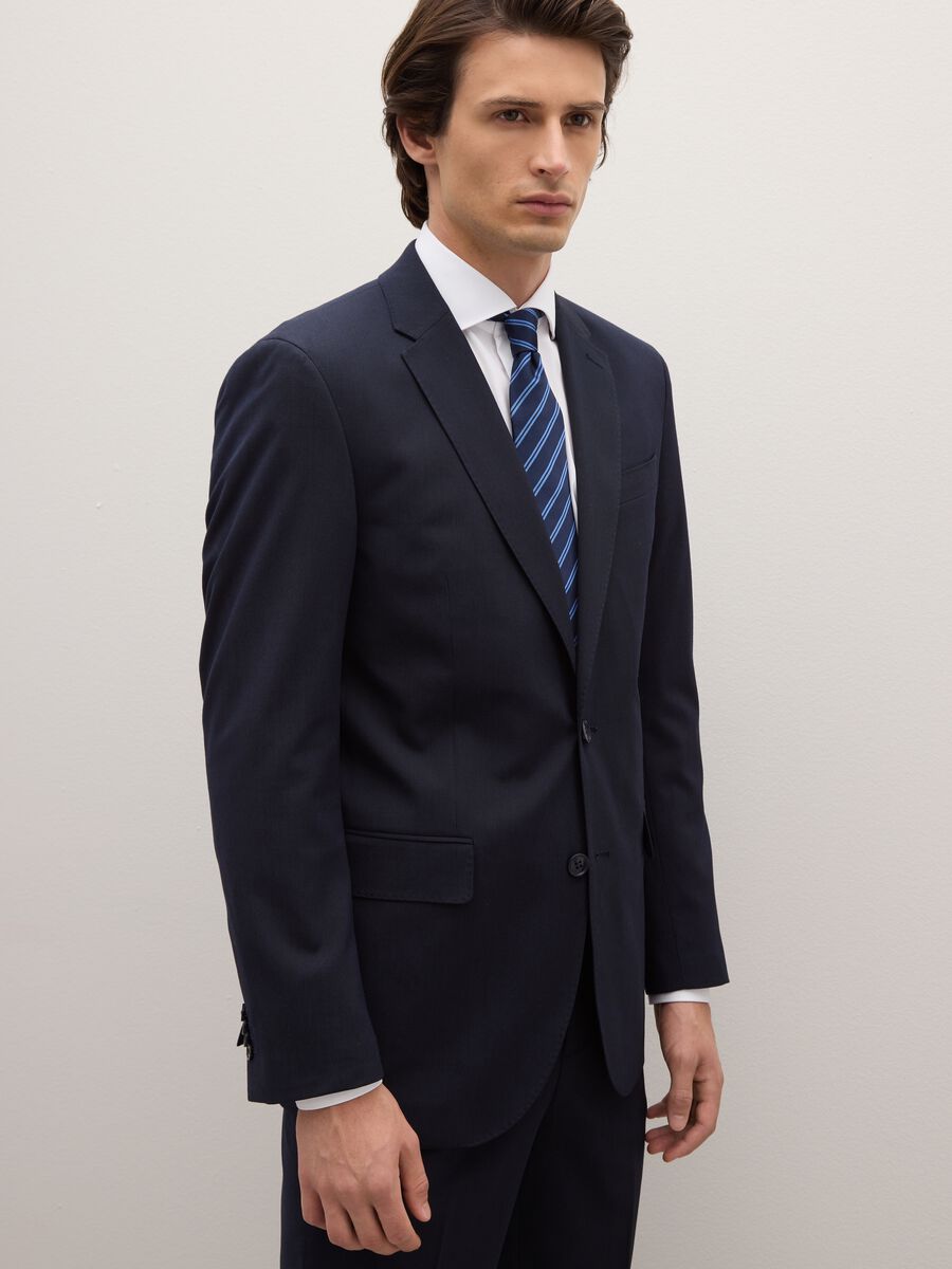 Regular fit blue blazer with buttons_3