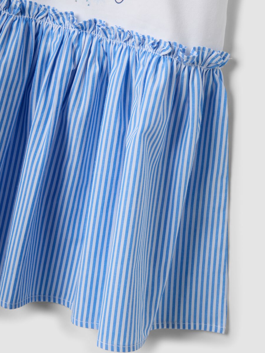 Abito multicolor in cotone elasticizzato da bambina con stampa Frozen_3