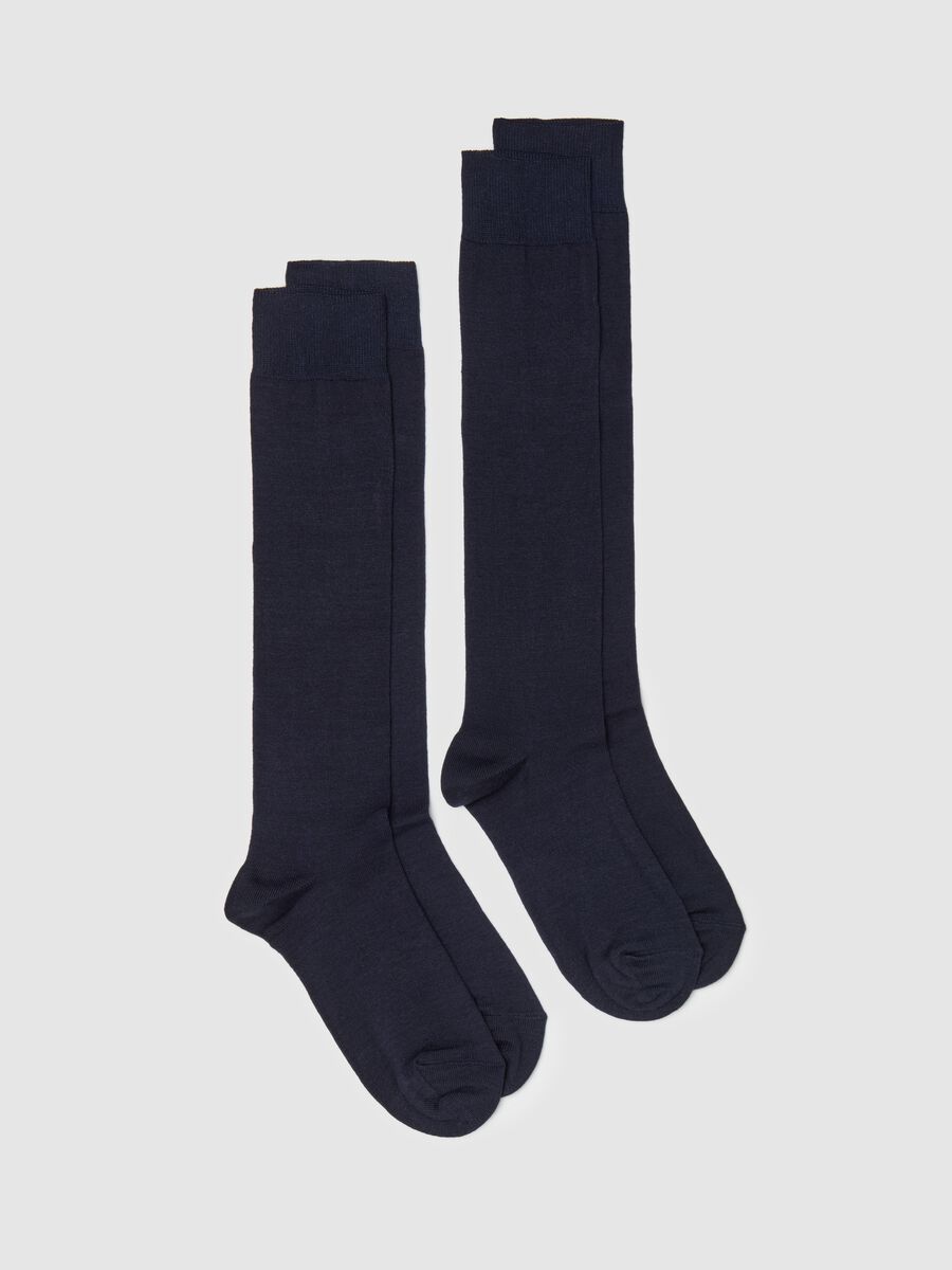 Two-pair pack long socks in bamboo viscose_0