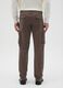 Slim fit stretchy cotton brown cargo trousers_3