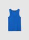 Royal blue ribbed tank top_4
