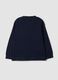 Blue long-sleeve crew-neck pure cotton T-shirt for boys_1