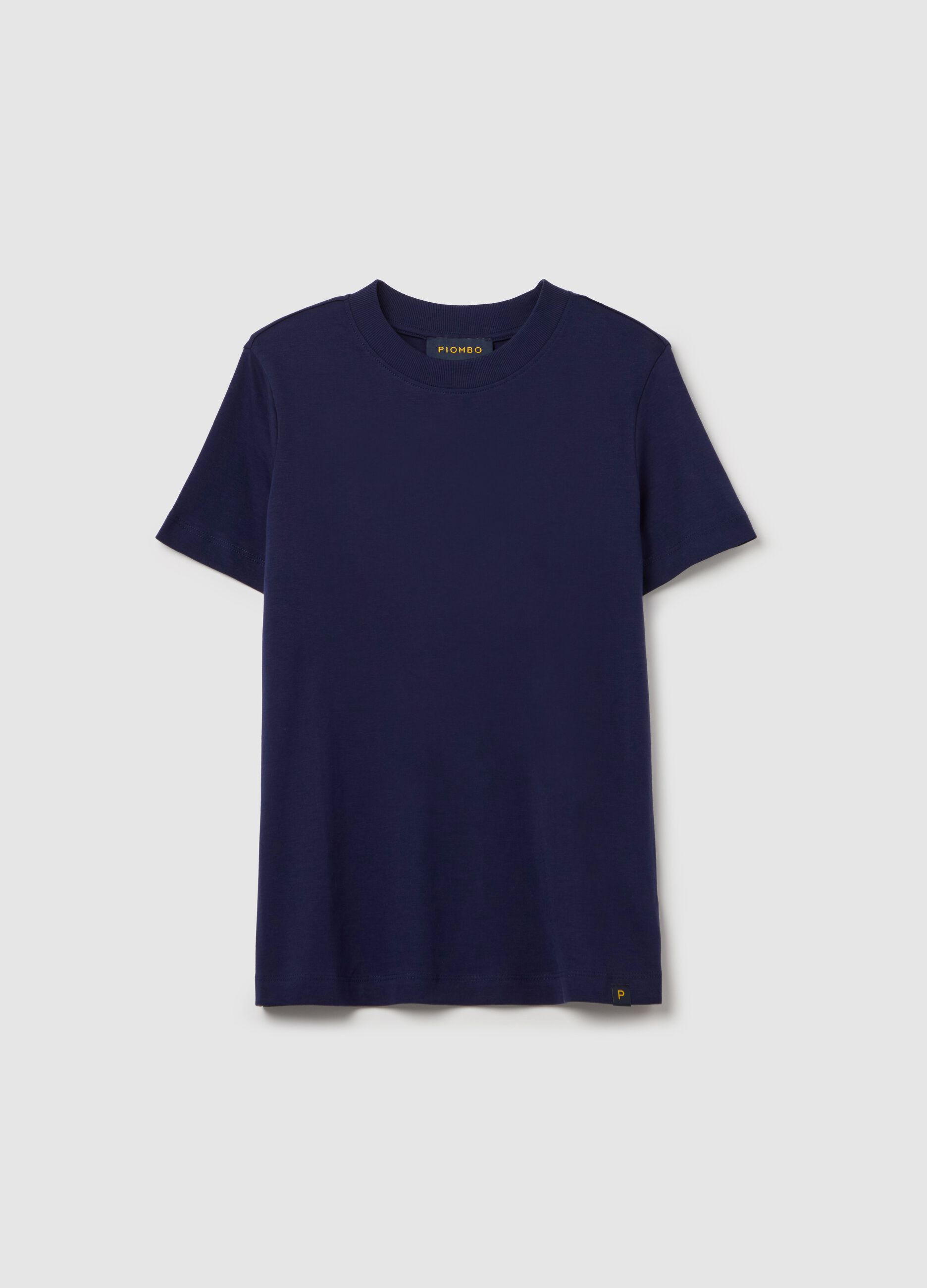 Cotton T-shirt with round neck