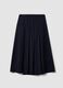 Blue pleated skirt in stretch viscose_2