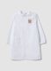 White girls&rsquo; school apron with zip and kitten embroidery_0