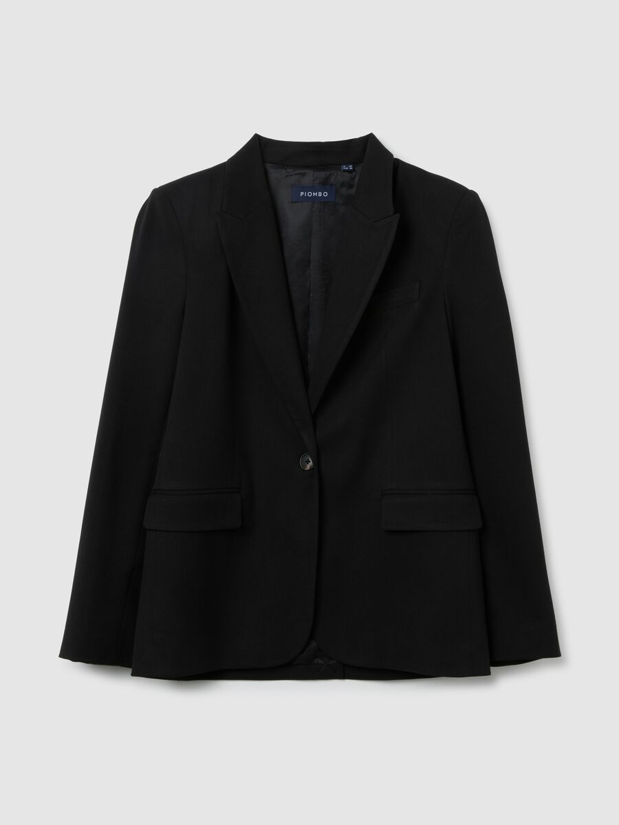 Black Regular Fit Blazer_0