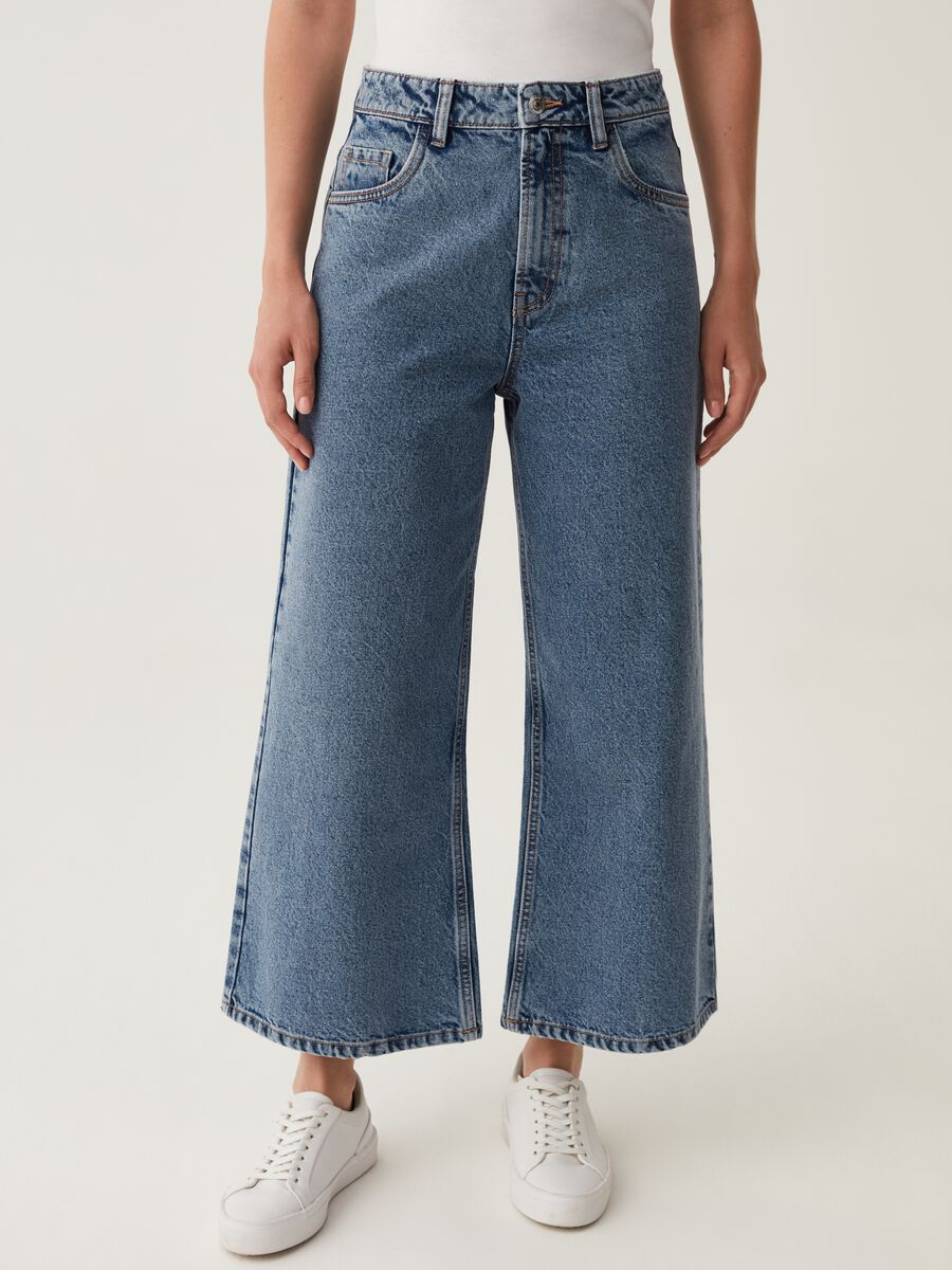 Jeans wide leg cinque tasche_1