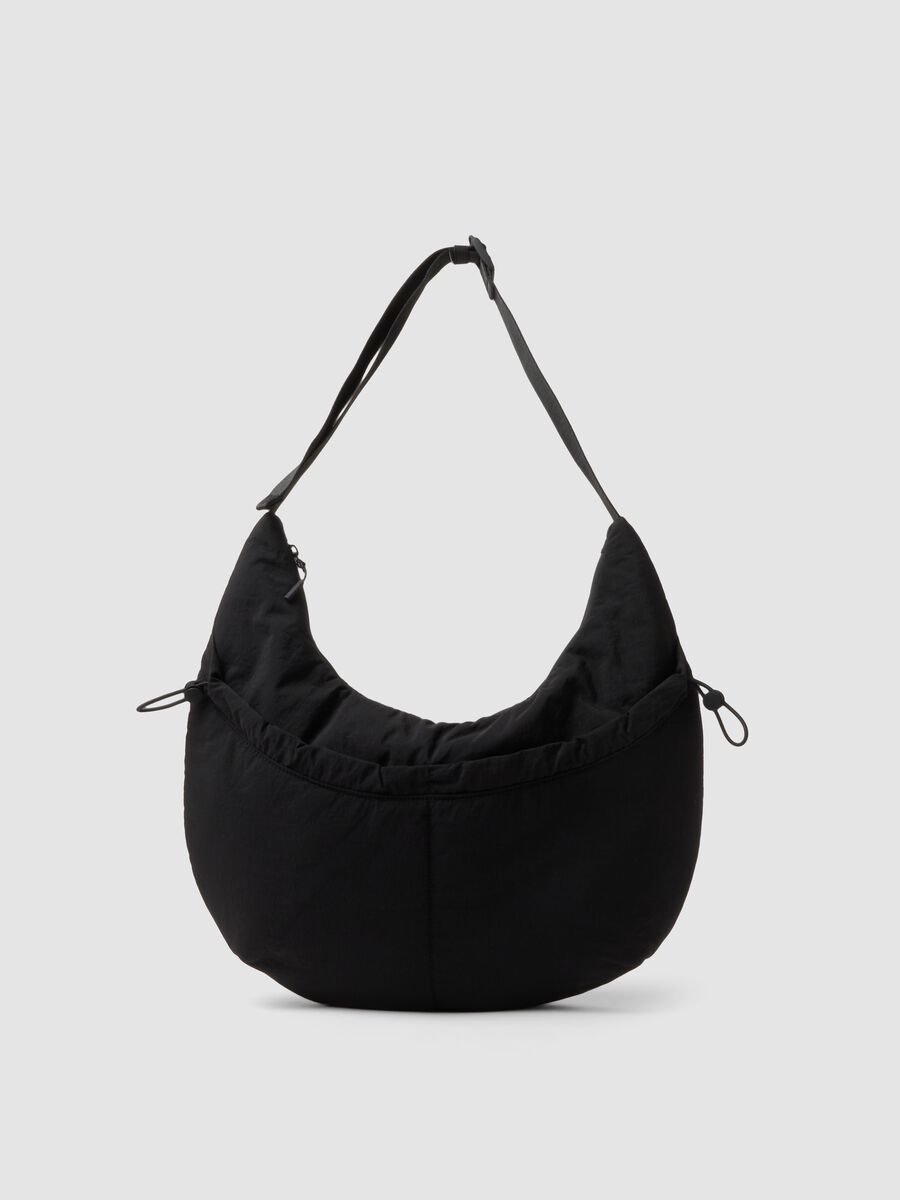 Borsa nera a spalla con tracolla regolabile_0