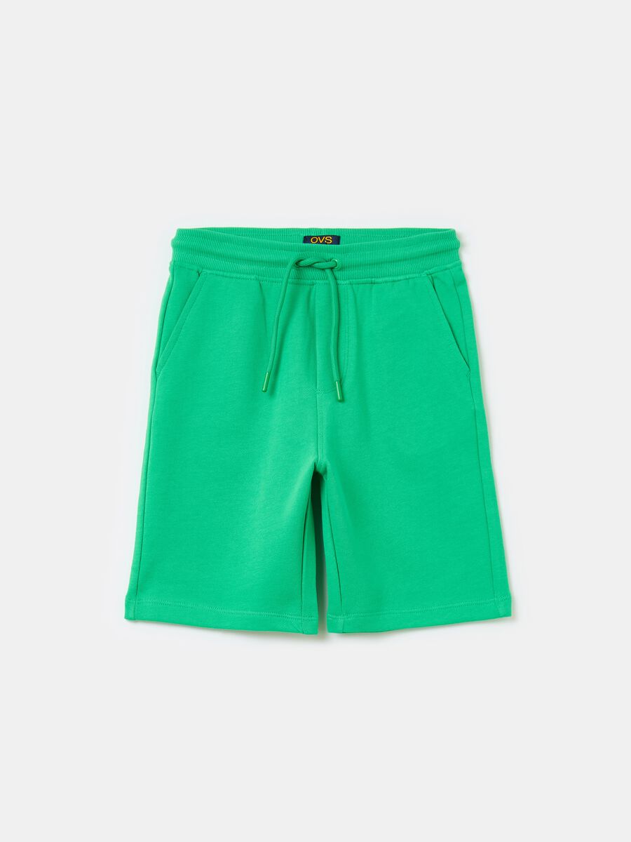 Essential Bermuda shorts in organic cotton fleece_0