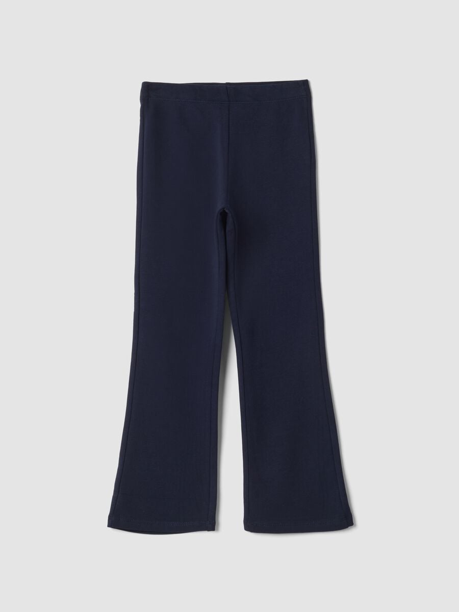 Blue stretch organic cotton leggings_0