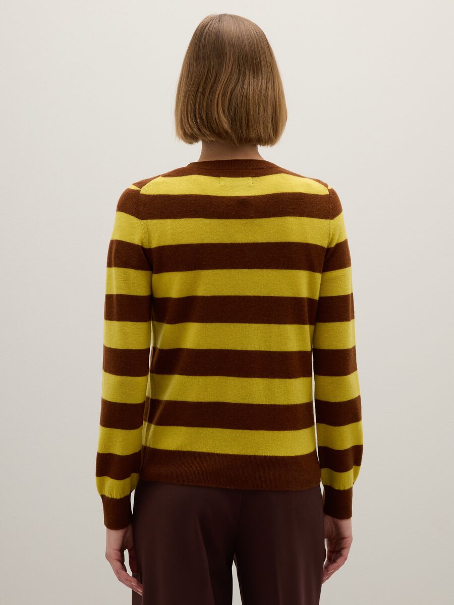 Multicolour Pure Wool Regular Fit Sweater_3