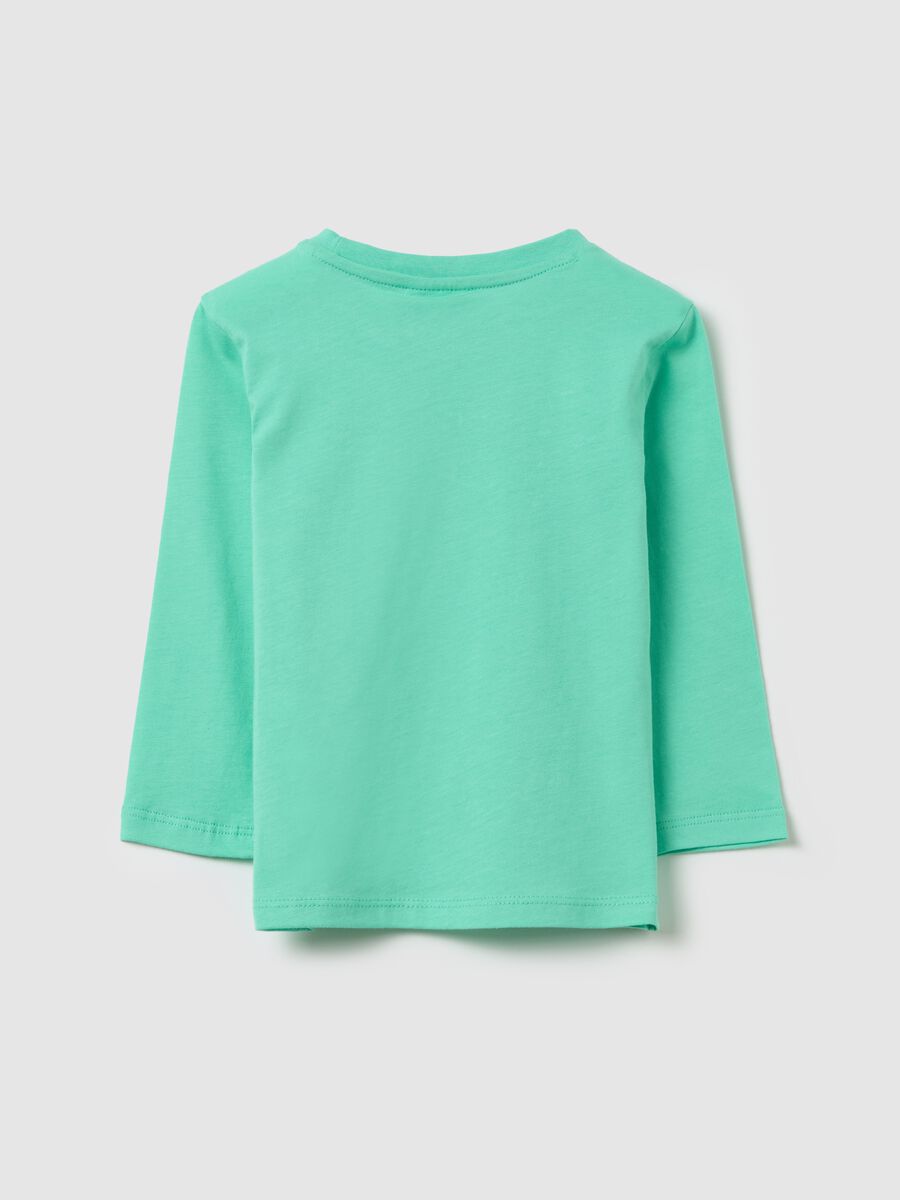 T-shirt maniche lunghe in cotone stampa coccodrillo_1