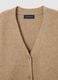 Beige oversized cardigan with V-neck and buttons_1