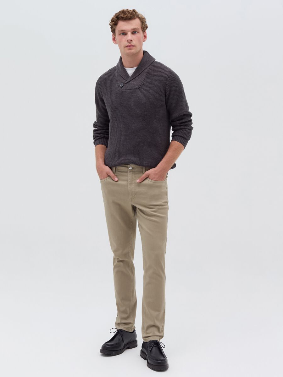 Pullover with shawl neck_1