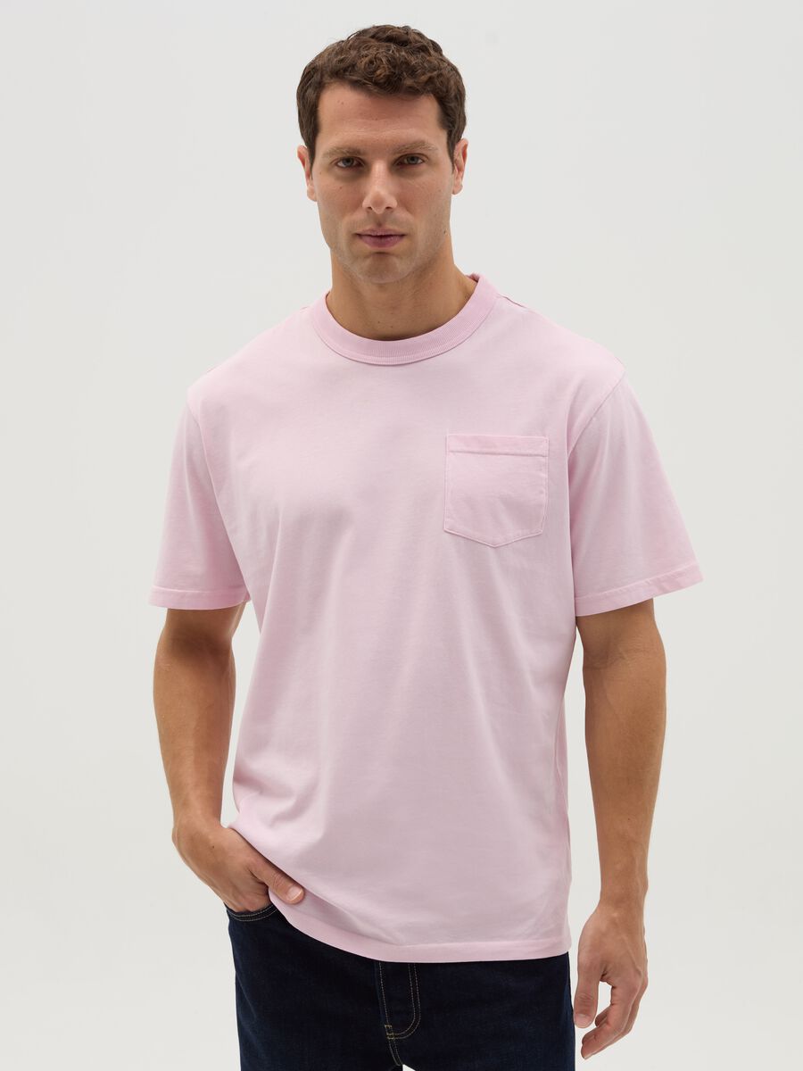 Relaxed-fit T-shirt in cotton with pocket_0