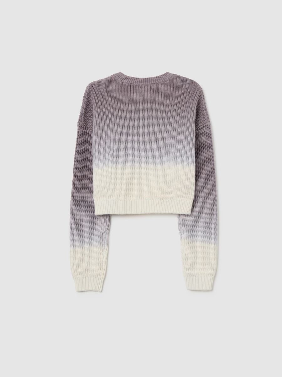 Multicolour dégradé sweater for girls in pure cotton regular fit_1