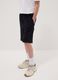 Boys' Oversized Fit Black Pure Cotton Cargo Shorts_1