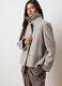 Beige wool-blend regular fit coat with hood_3