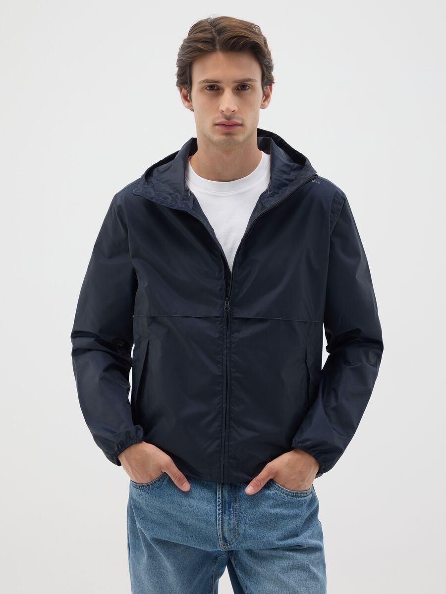 Men's Windbreaker Jacket in Blue_0