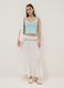 Sky-blue pure cotton crochet waistcoat, regular fit_1