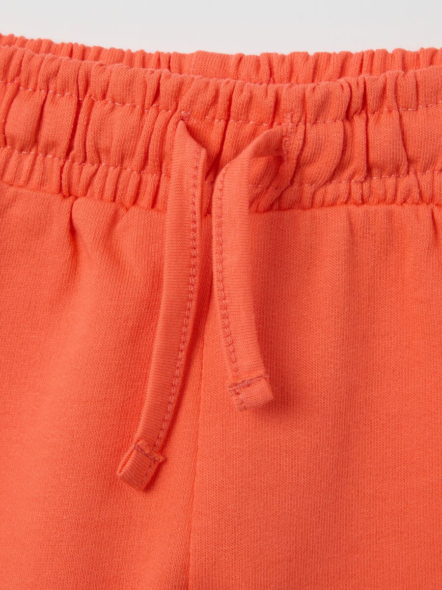 Orange shorts with cotton frills_2