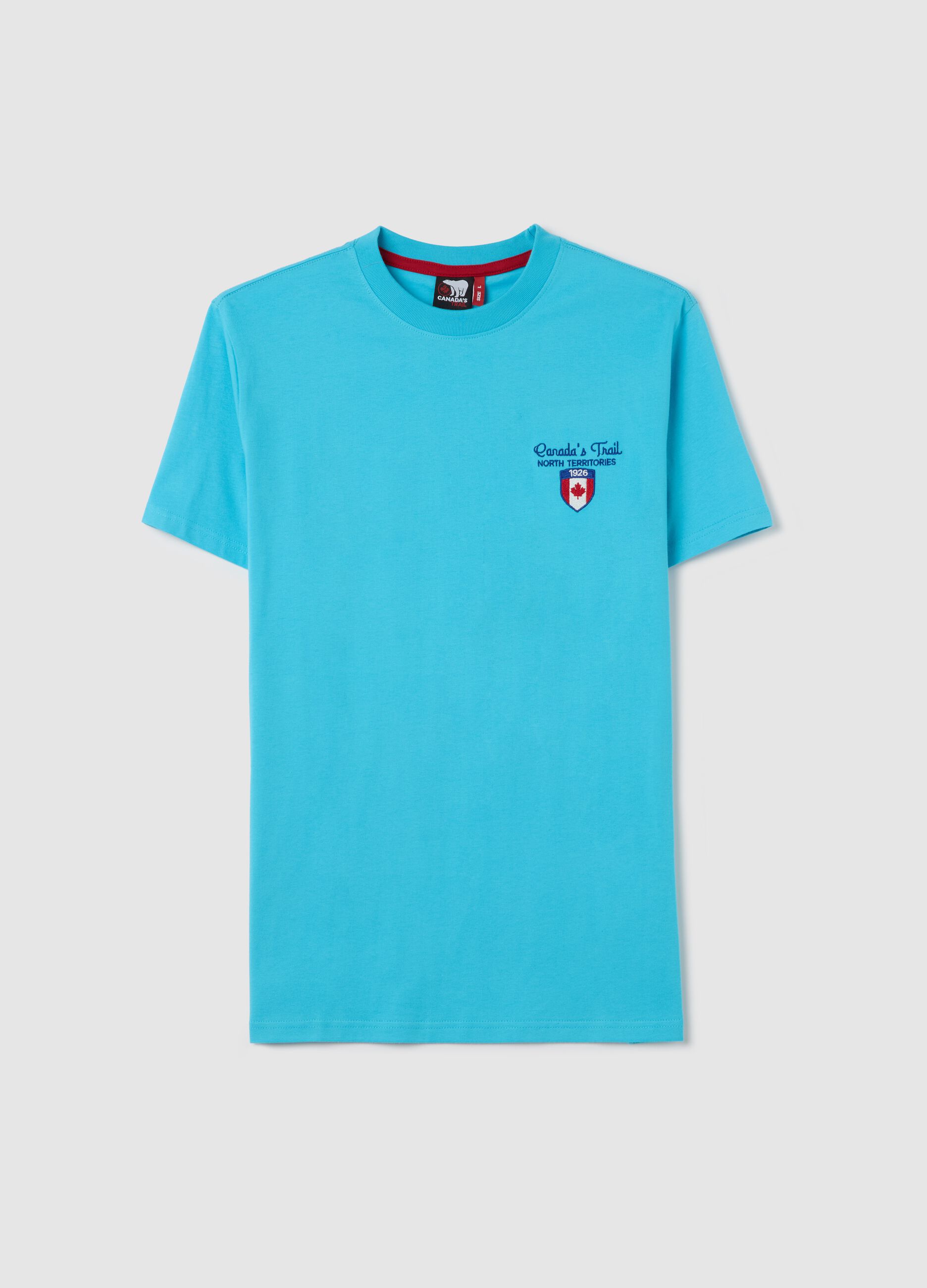 Canada's Trail turquoise T-shirt with embroidery