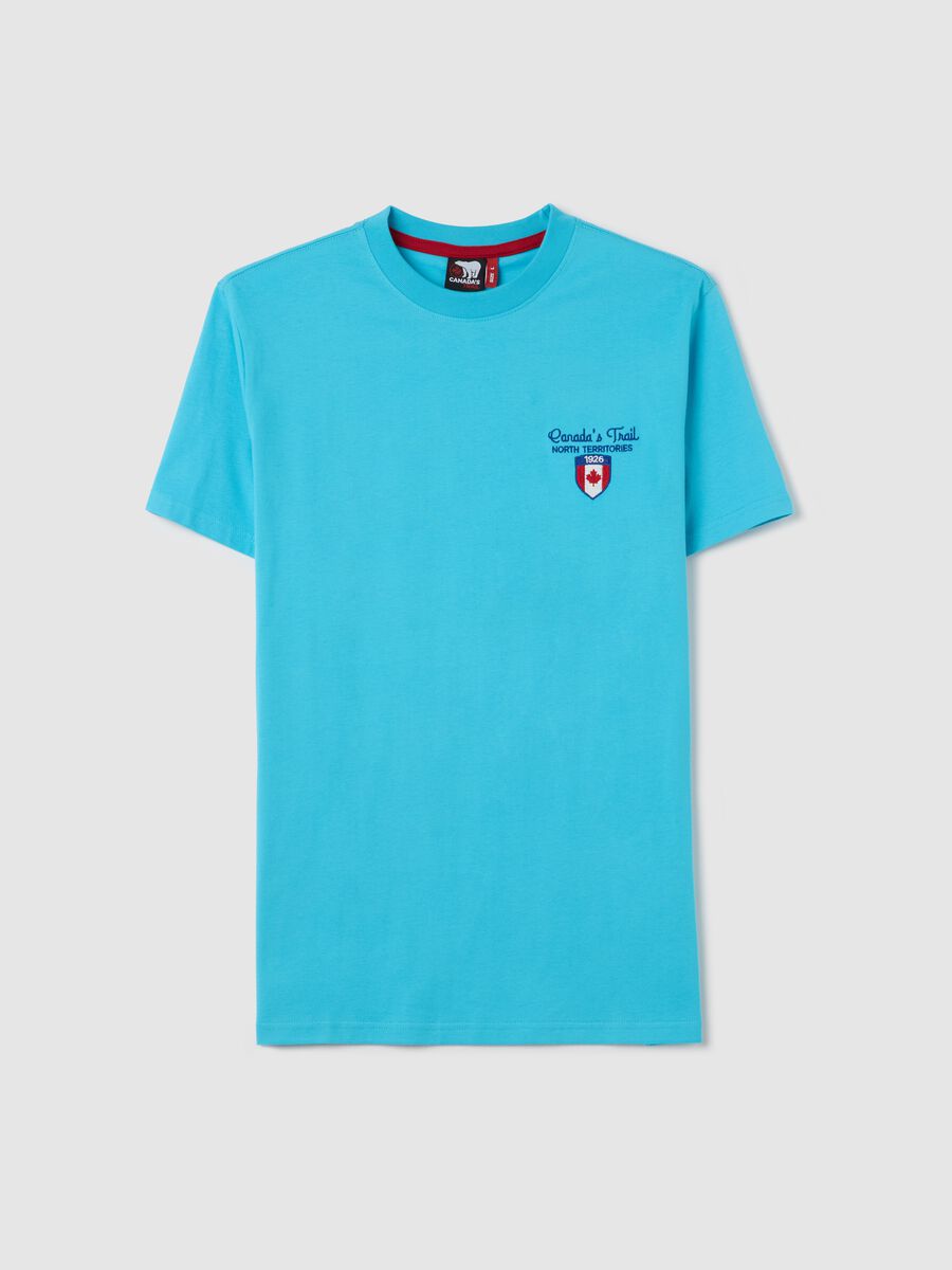 Canada's Trail turquoise T-shirt with embroidery_4