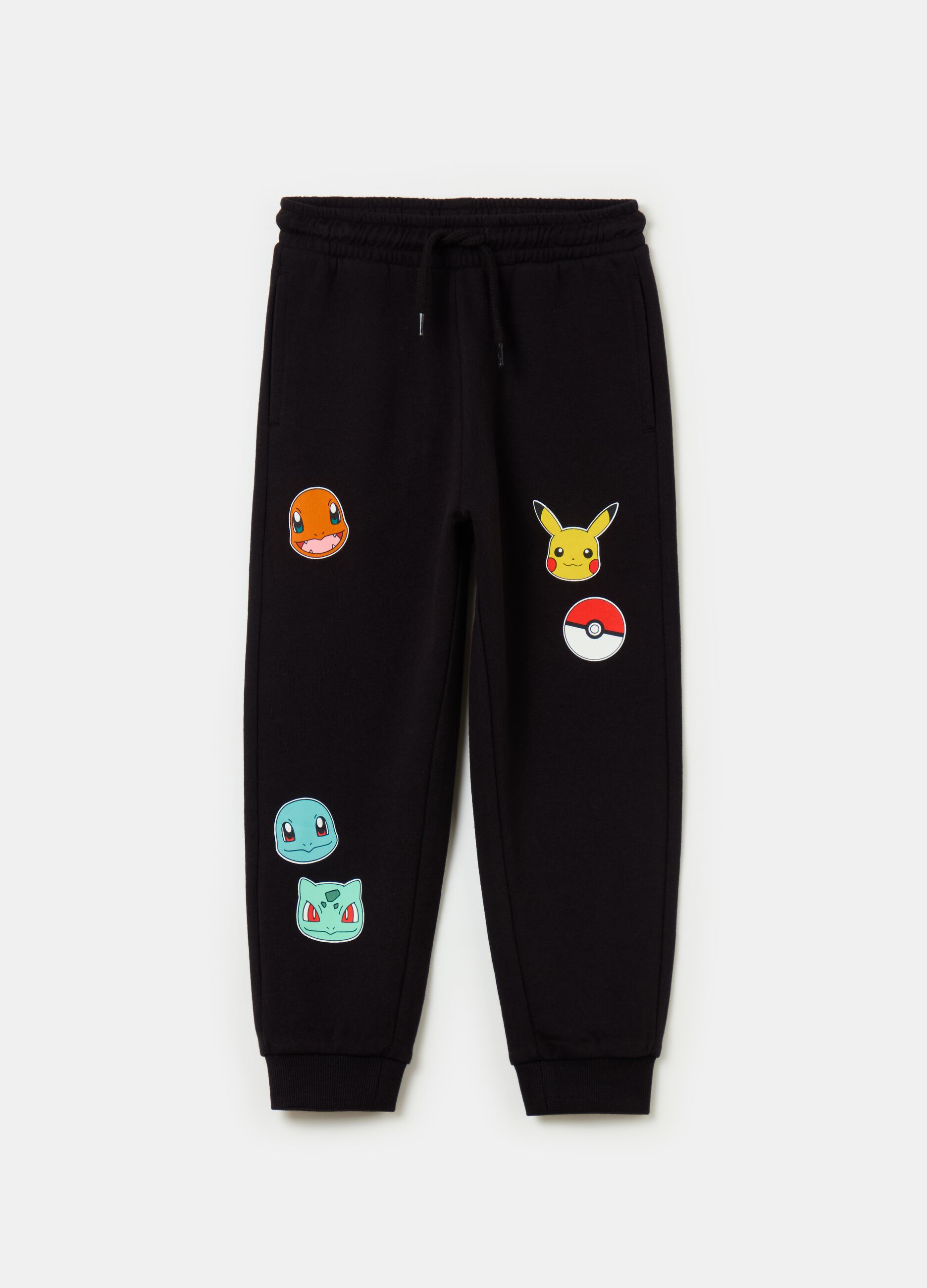 Joggers with Pokémon characters print
