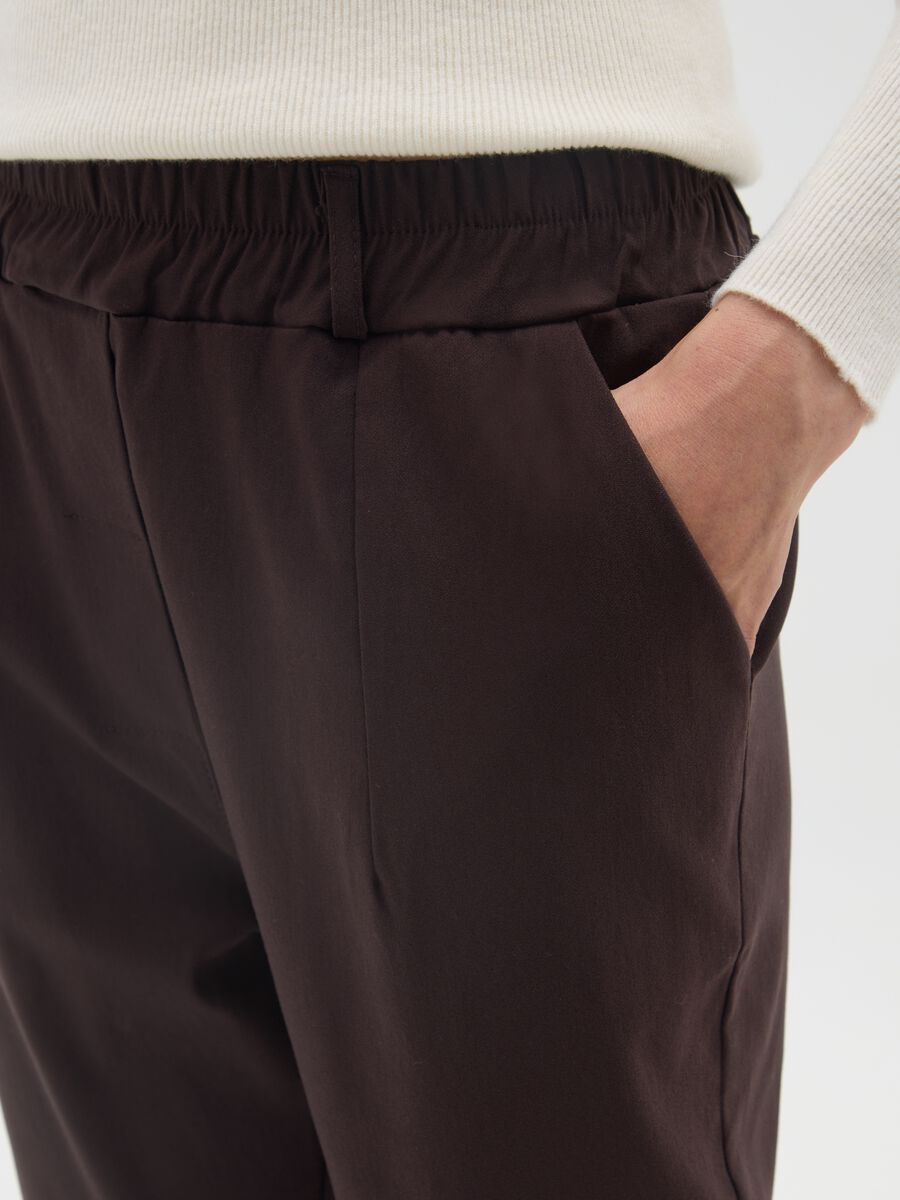 Brown regular fit trousers_3