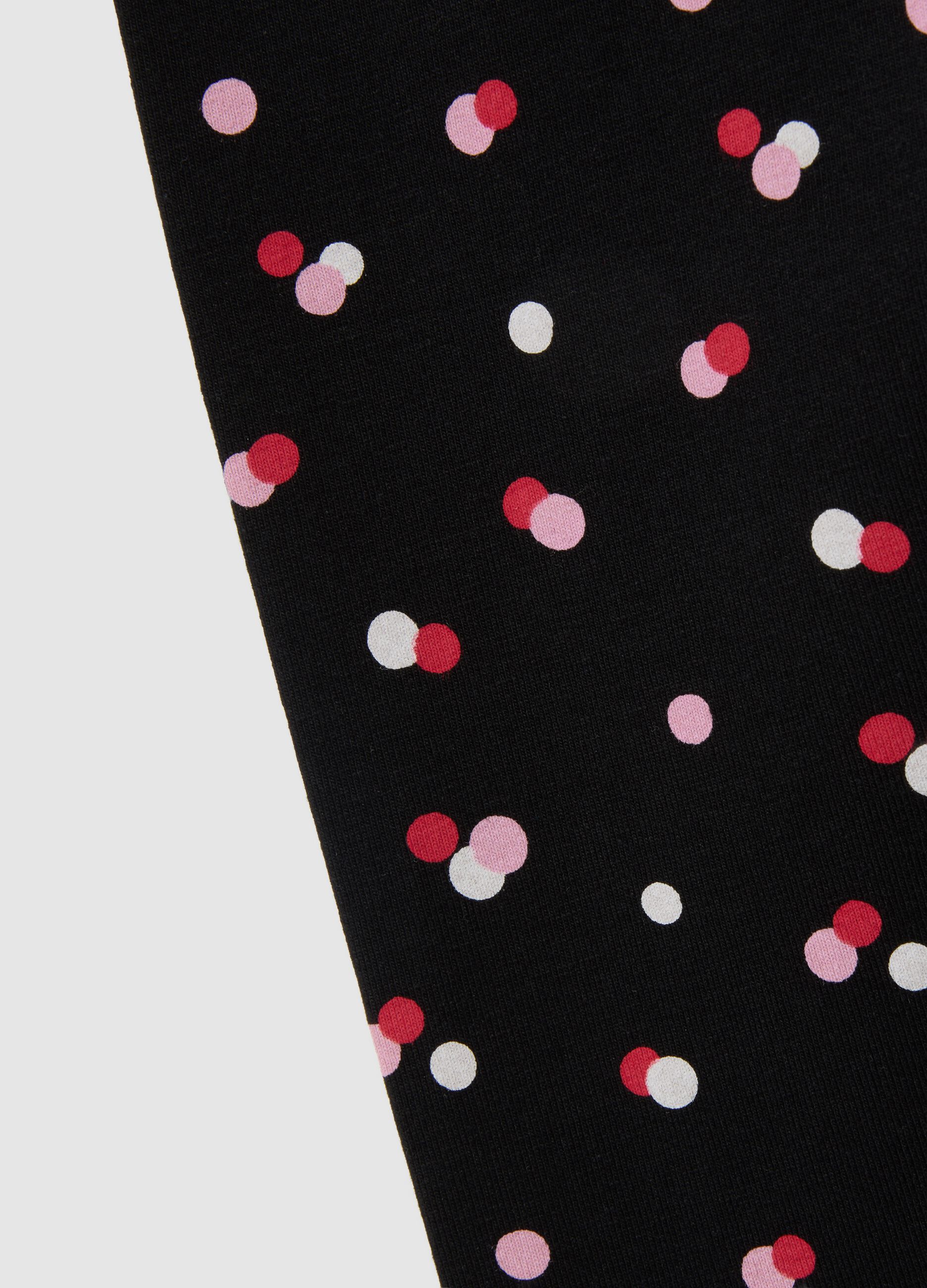 Girls' Multicolour Skinny Cotton Leggings