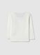 White pure cotton regular fit T-shirt for kids_3