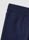 Pantaloni flare blu in cotone organico elasticizzato per bimba_2