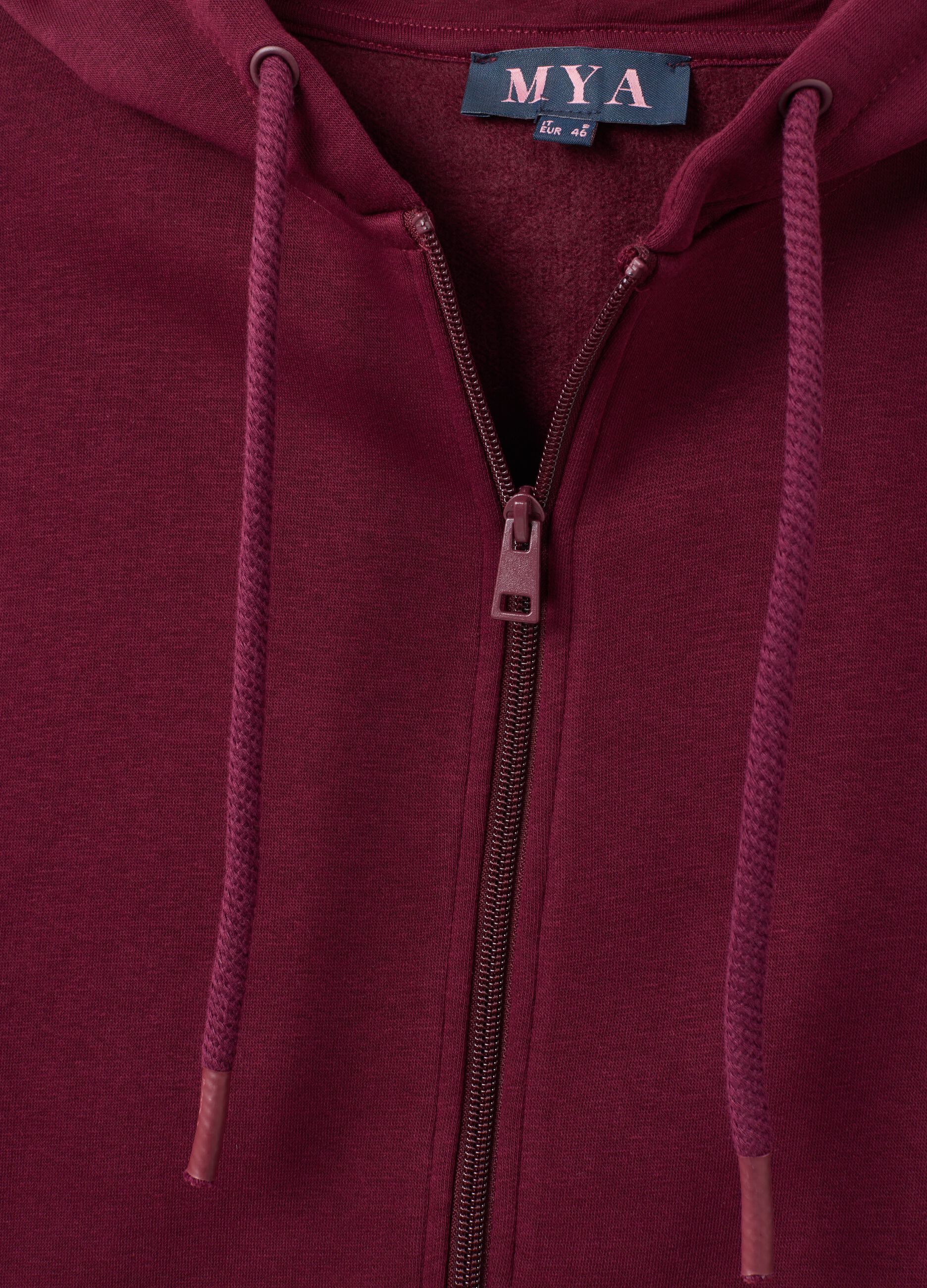 Purple Cotton Sweatshirt Regular Fit