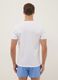 Pure cotton white V-neck regular fit T-shirt_2