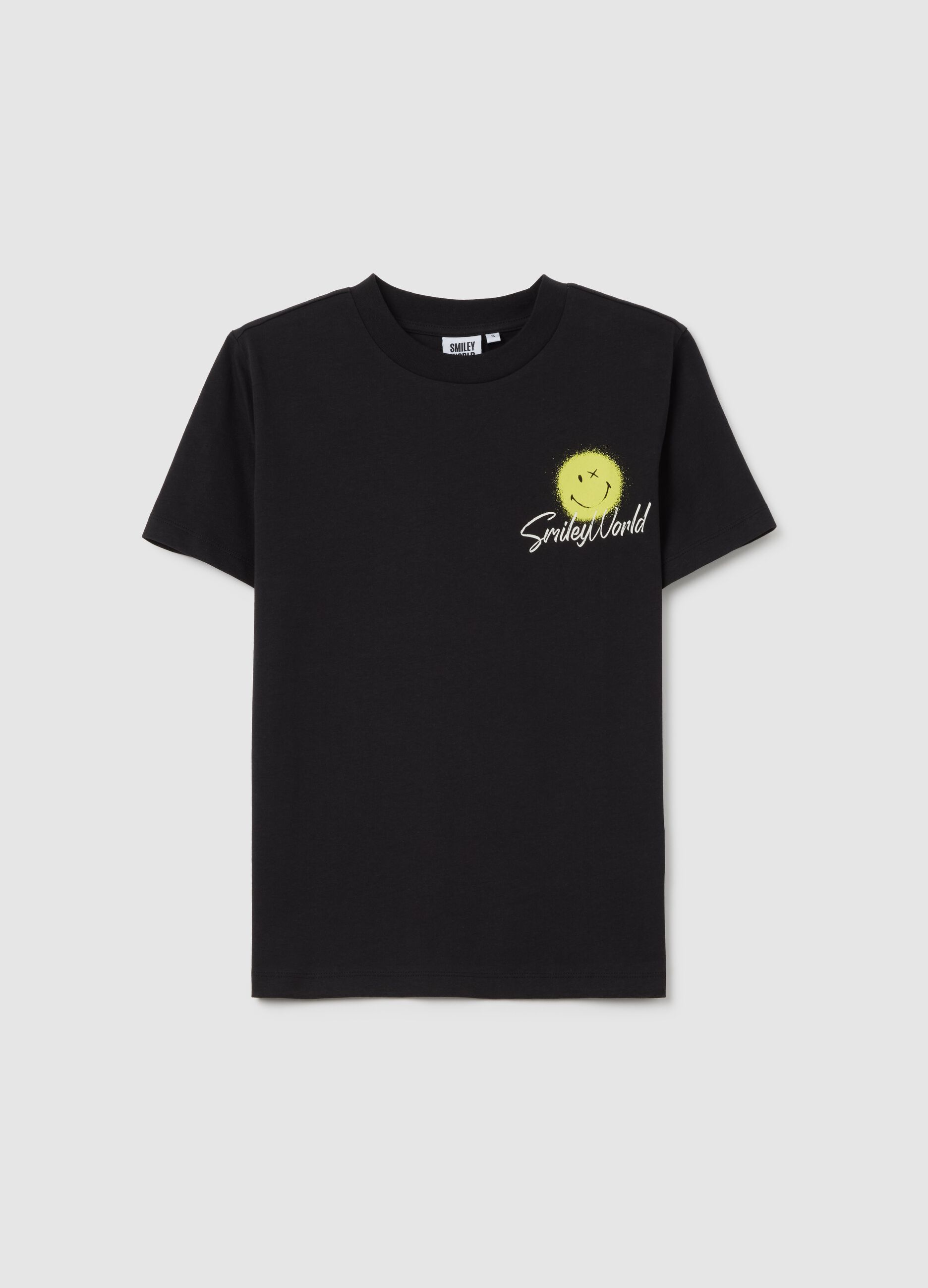 Black SmileyWorld Cotton T-Shirt