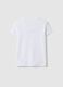 T-shirt in puro cotone bianca da ragazza regular fit con scritta_1