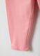 Pink stretchy cotton leggings for girls, slim fit_3