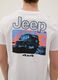 White pure cotton T-shirt with Jeep logo, regular fit_3