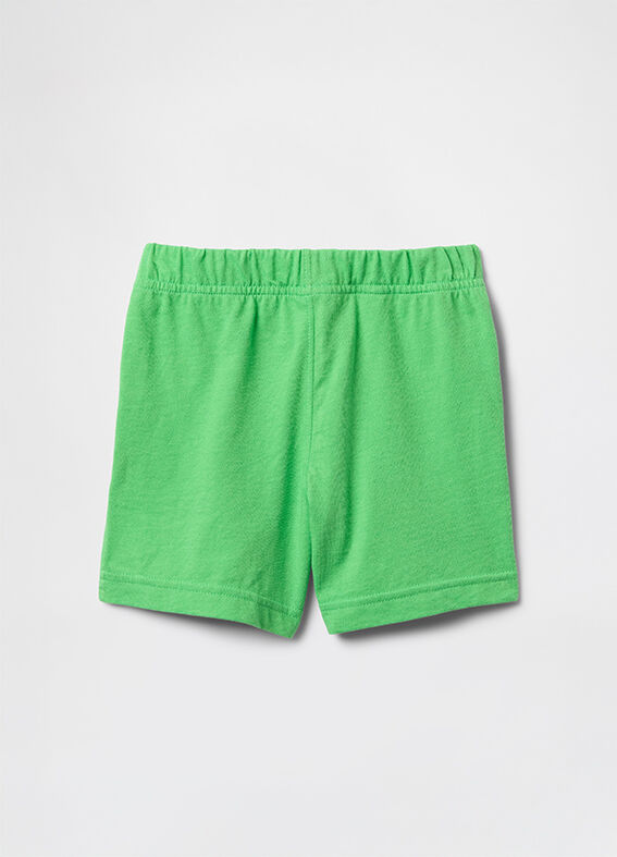 Green pure cotton children's shorts