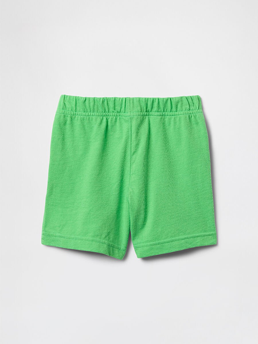 Green pure cotton children's shorts_1