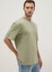 T-shirt a maniche corte in puro cotone verde relaxed fit_0
