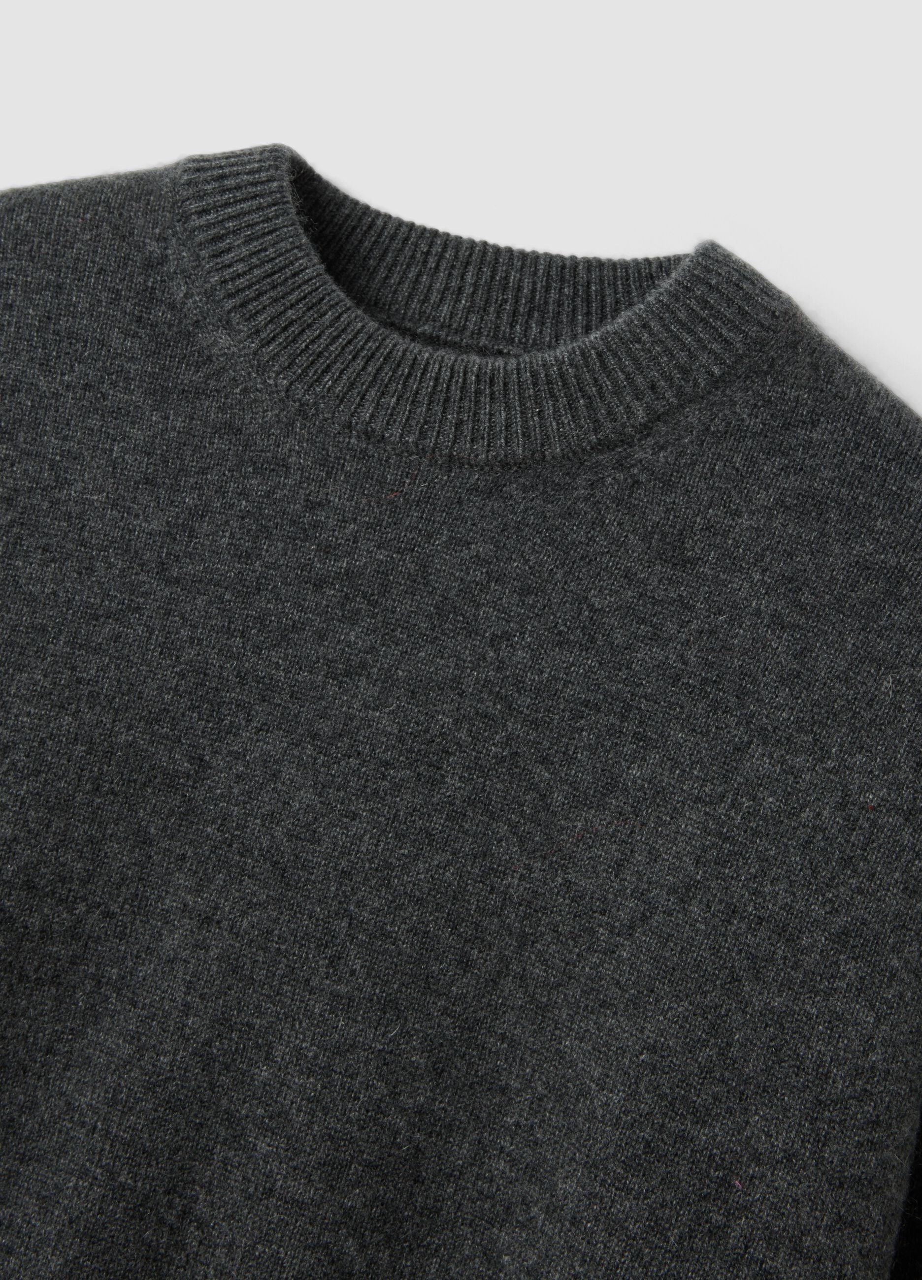Grey pure cashmere oversized jumper
