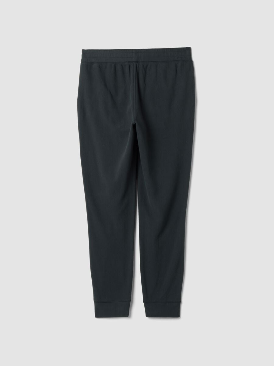 Pantaloni jogger grigi in pile regular fit_2