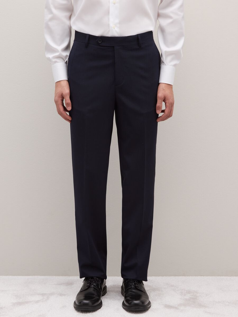 Regular fit blue trousers_1